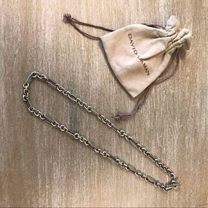 David Yurman sterling silver and gold necklace